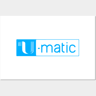 3/4" U-matic Light Blue logo Umatic Posters and Art